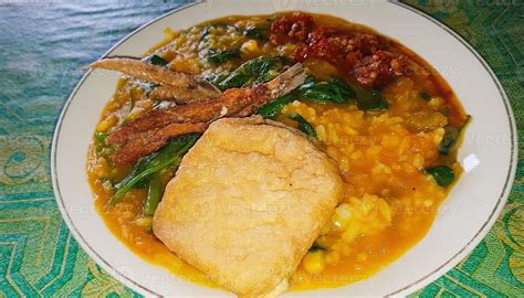 Tinutuan Bubur Manado Indonesian Traditional Porridge Dish Mixed Of