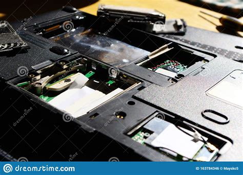 Disassembled Laptop Computer Compartments Stock Photo Image Of