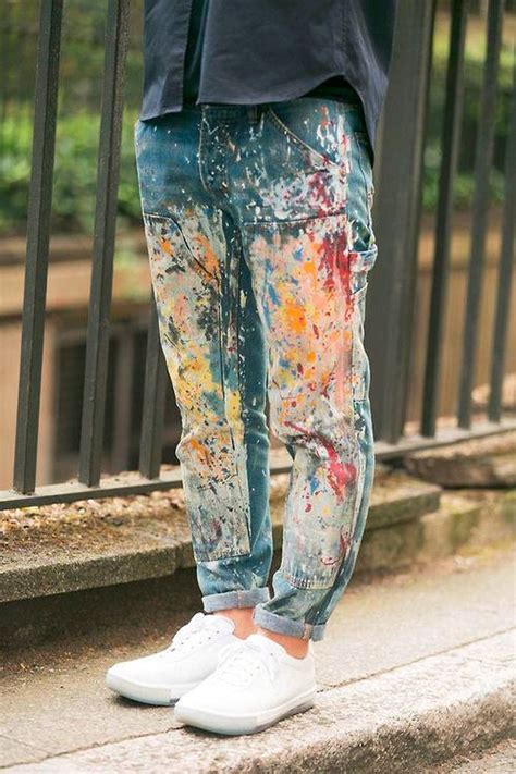 Trending Paint Splattered Jeans Denimology Fashion Diy Clothes