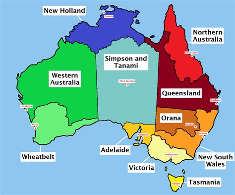 The Continent Of Australia But Divided Into Multiple Countries Like