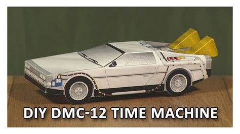 Diy Delorean Dmc 12 Time Machine Paper Model Youtube
