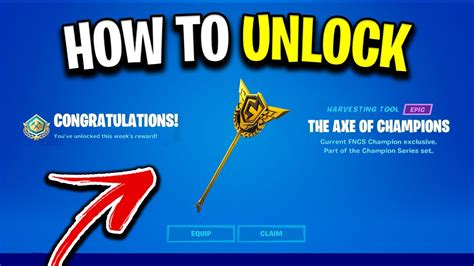 How To Unlock The Axe Of Champions Pickaxe In Fortnite Rarest