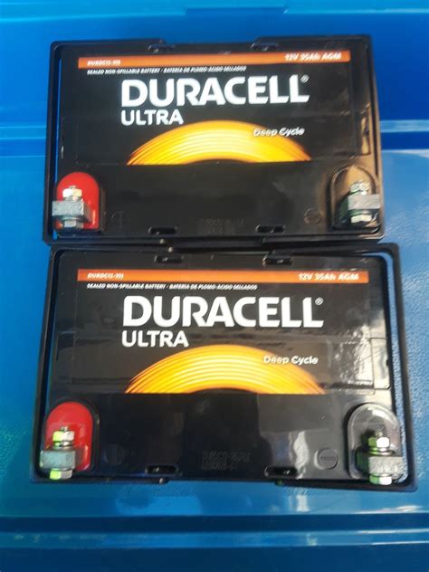 2 12v 35ah Agm Duracell Ultra Rechargeable Batteries Durdc12 35j For