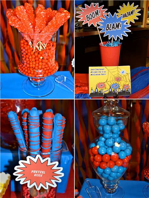 Name your dishes with some creative tags like grey goblin sandwich, doppelganger doughnut, peter parker pizza and so on. Amazing Spiderman Inspired Birthday Party Ideas - Party ...