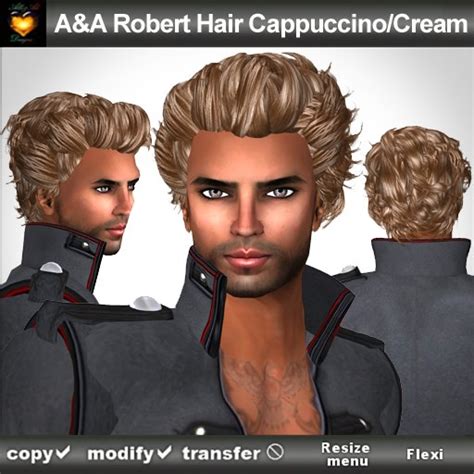 Second Life Marketplace Aanda Robert Hair Cappuccino Cream Functional