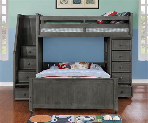 It's shown in chestnut wood with panel bed ends. Multifunction Staircase Loft Bed (White, Espresso, Rustic ...
