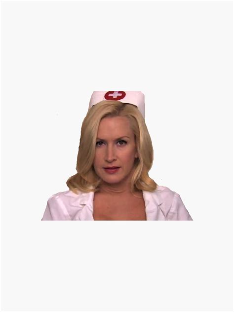 Nurse Angela Martin On Halloween Sticker For Sale By P0pculture3 Redbubble