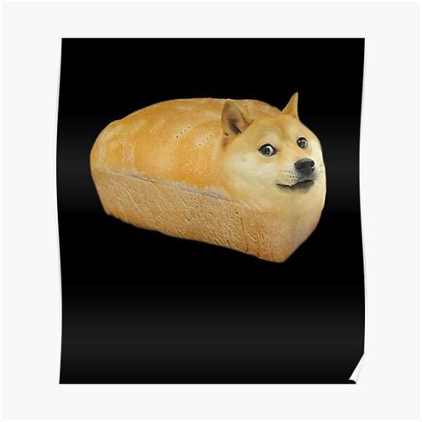Fashionhiba Inu Doge Bread Meme Dog Poster For Sale By Lucaandreien