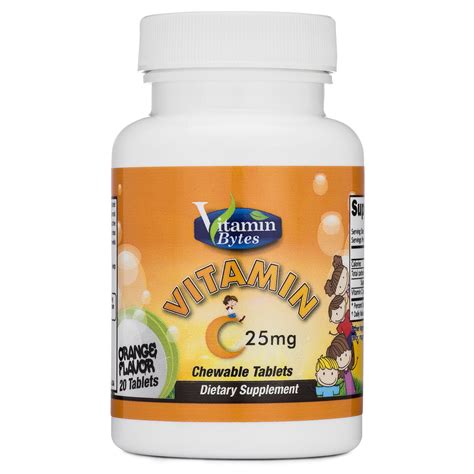 Best Vitamin C Chewable Tablets For Kids Ages 1 25mg Vitamin C