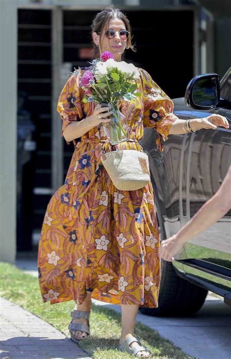 sandra bullock seen out with flowers in los angeles in rare sighting after her birthday
