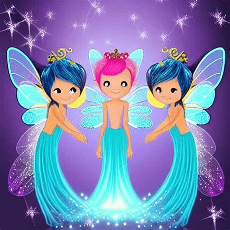 Beautiful Sparkling Fairies Graphic · Creative Fabrica