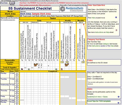 How to use formulas to highlight weekends and holidays, format cells when a . Preventive Maintenance Checklist template | Maintenance checklist, Preventive maintenance ...