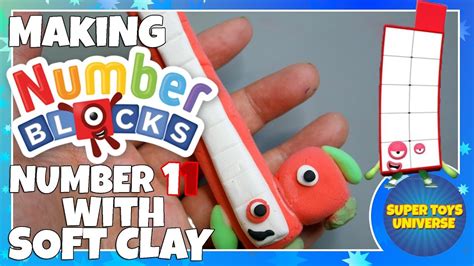 Making Numberblock 11 With Soft Clay Youtube