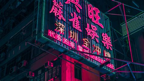 Hong Kong City Neon City Hd World 4k Wallpapers Images