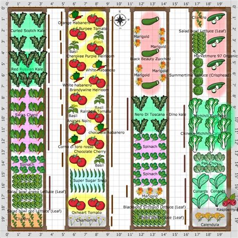 20x20 Garden Plan Vegetable Garden Layout