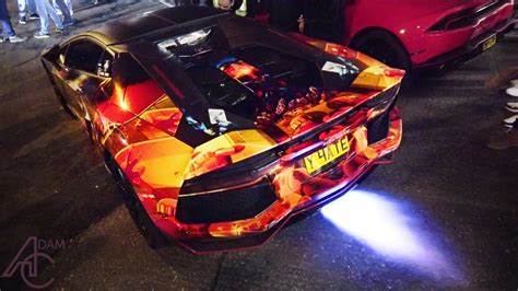 Custom Lamborghini Aventador Shooting Flames Youtube