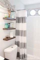 Images of Floating Shelves Above Toilet
