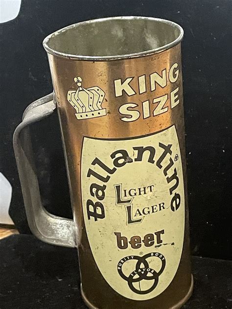 Vintage 1950's Ballantine Beer Flat Top Beer Can FOLK ART Advertising