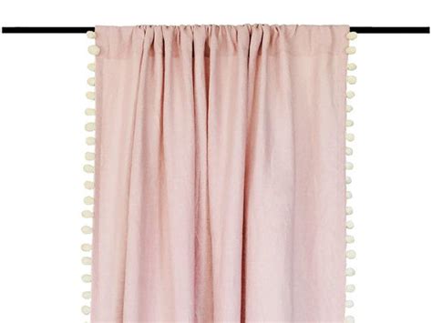 Pom Pom Curtain 30 Colors 1 Curtain Panel Linen Curtains With