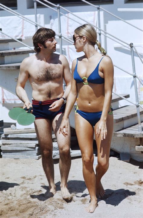 Sharon Tate And Roman Polanski On The Beach In Cannes Sharon Tate