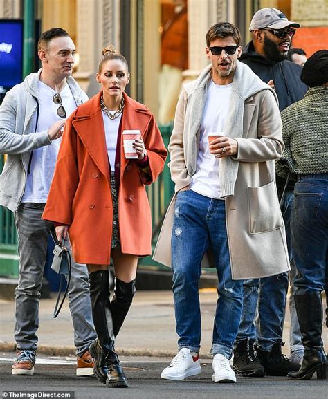 Olivia Palermo And Husband Johannes Huebl Pick Up Coffee In New York