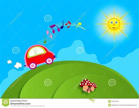 Traveling By Car Stock Vector Illustration Of Drive 21076159
