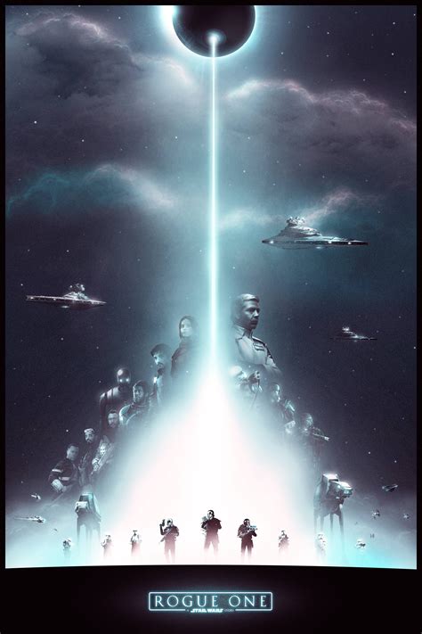 Rogue One Poster Battle Screen On Scarif Star Wars Minimalist Poster
