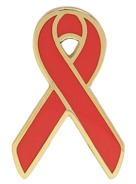 Red Ribbon Pins Hiv And Aids Awareness Custom