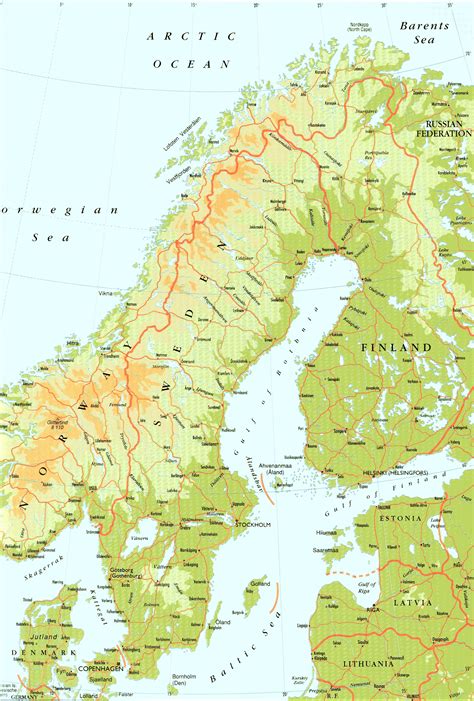 Maps Of Sweden Detailed Map Of Sweden In English Tourist Map Of