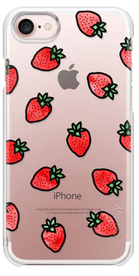 Casetify Iphone 7 Snap Case Strawberries Watercolor By Psychae