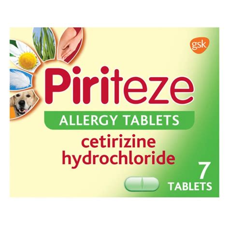 Piriteze Allergy And Hayfever Cetirizine Tablets 7s