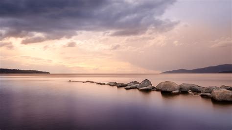 Calm Waters Calm Landscape Sky Stones Nature Wallpapers Hd