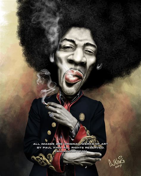 Jimmy Hendrix Caricature Caricature Celebrity Portraits Music Images