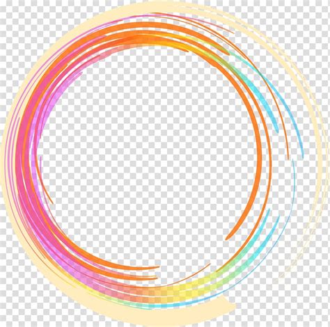 Beige Orange Pink And Blue Illustration Circle Gratis