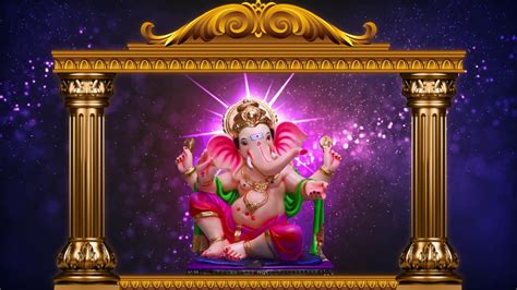 Lord Ganesha Free Animated Motion Video Ganpati Motion Background Hd