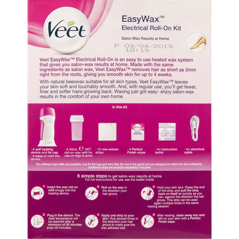 Veet Easy Hair Removal Wax Electrical Roll On Kit 50ml Woolworths