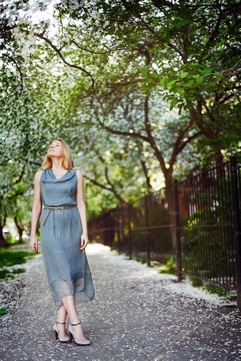 Beautiful Girl Walking In The Park People Images ~ Creative Market