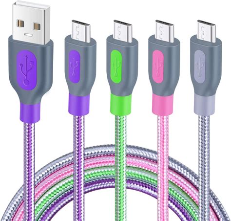 Android Charger Cable Costyle 4 Pack 10ft 3m Dual Color
