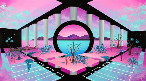 retrowave #Retrowave #vaporwave #abstract #pink #2K #wallpaper #hdwallpaper #desktop | Geometric ...