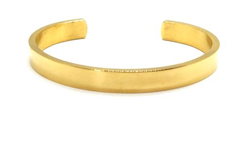 Stainless Steel Cuff Bracelet Gold Natural Frequency Products