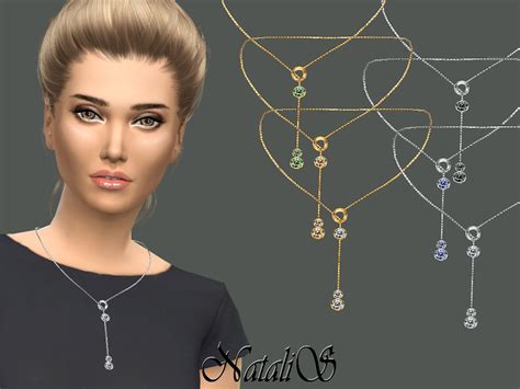 The Sims Resource Nataliscircle And Crystals Drop Necklace