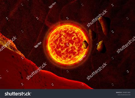 Sun Surface Solar Flares 3d Illustration Stock Illustration 1890851884