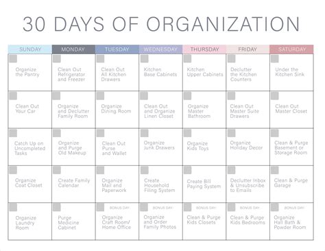 30 Days of Organization Challenge - Declutter Your Home!