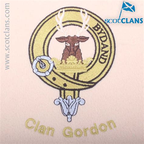 Gordon Clan Crest Embroidered Scotclans Free Worldwide Shipping