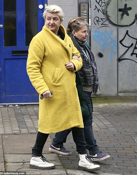 Sandi Toksvig Cuts A Casual Figure On A Rare Outing With Wife Debbie