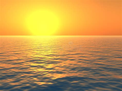 Sunset Over The Ocean Stock Image Image Of Sunset Ocean 423429