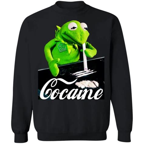 Kermit The Frog Doing Coke T Shirt Long Sleeve Hoodie