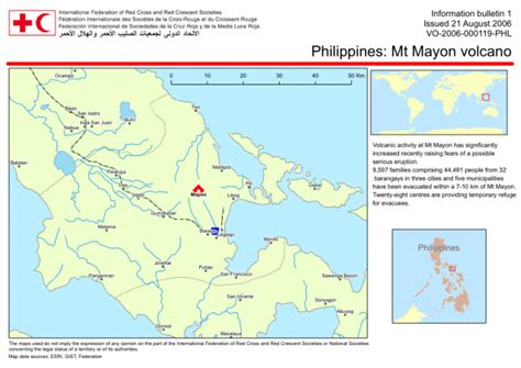 Philippines Mt Mayon Volcano Situation Map Philippines Reliefweb
