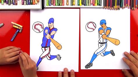 How To Draw A Baseball Player Art For Kids Hub