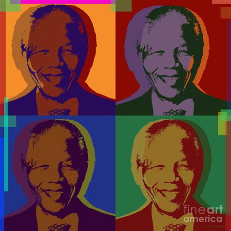 Nelson Mandela Pop Art Digital Art By Jean Luc Comperat Pixels